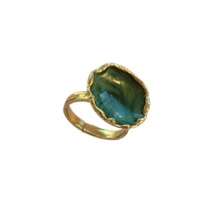 δαχτυλίδι Green plate ring