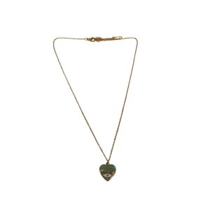 Golden Necklace Heart With Eye